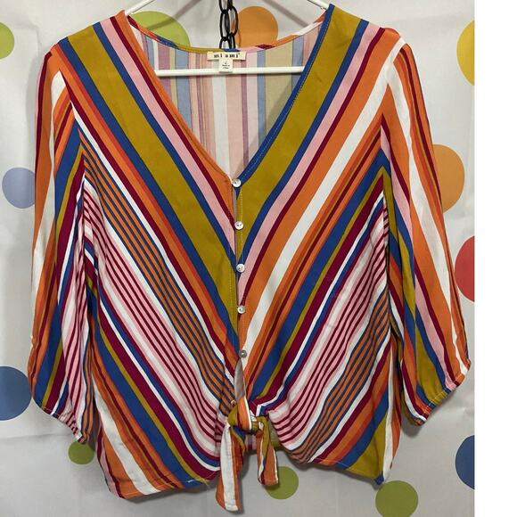 NEW Miami Striped Blouse Size Large - Picture 8 of 9